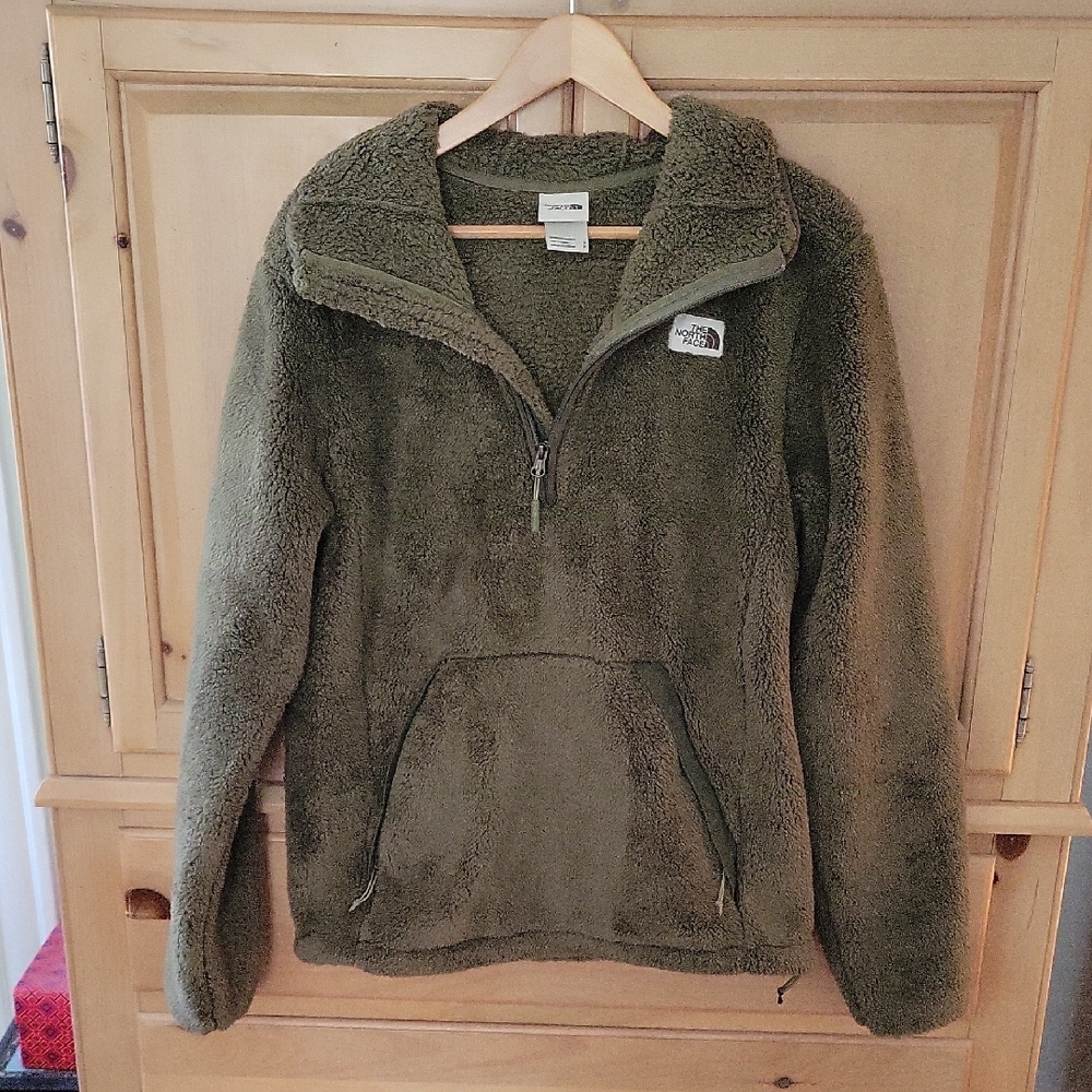 Mens The North Face Forest Green Fleece Jacket